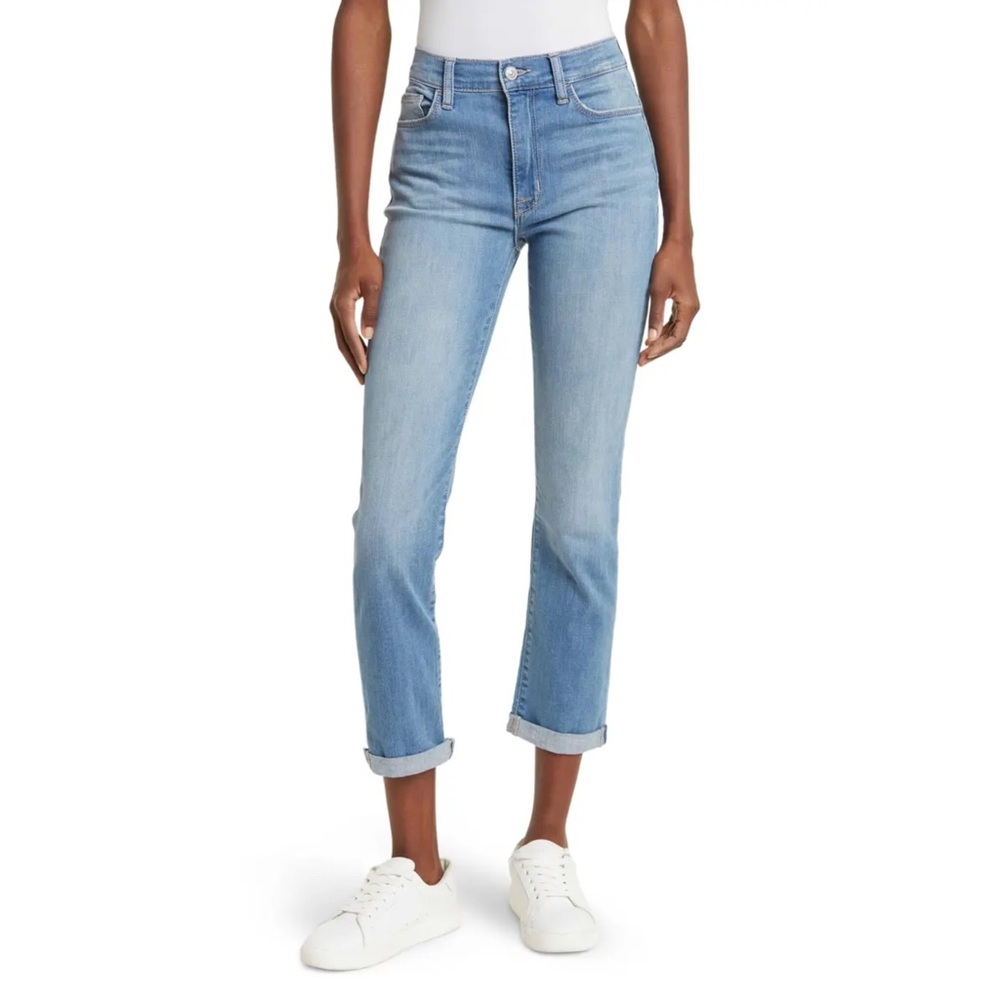 Hudson NWT Blair High-Rise Straight Crop Jeans Light Claudia Wash 28 29 - Picture 2 of 8